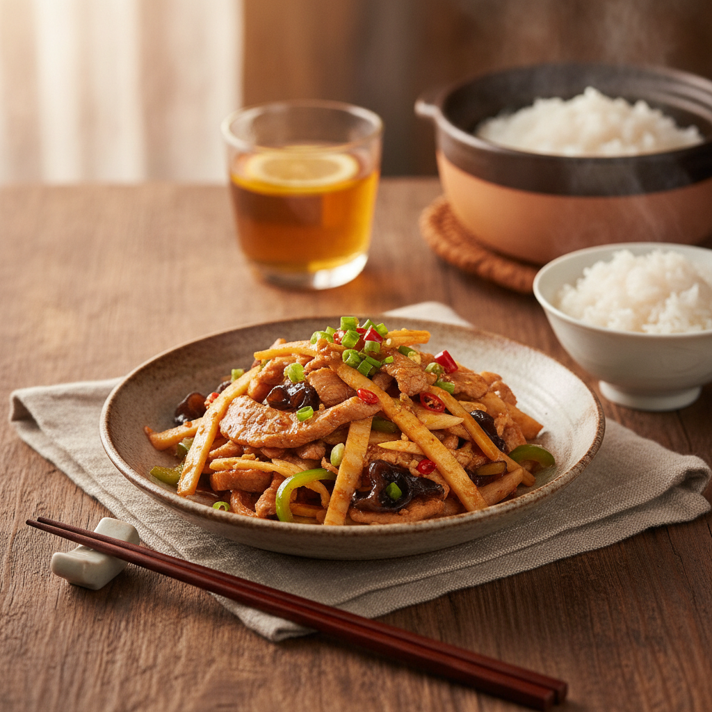 鱼香肉丝家常做法怎么做? - 美食菜谱封面图