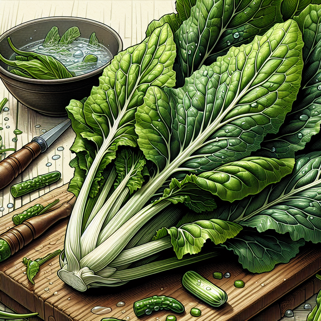 叶用芥菜图片显示叶柄叶脉和自然水分