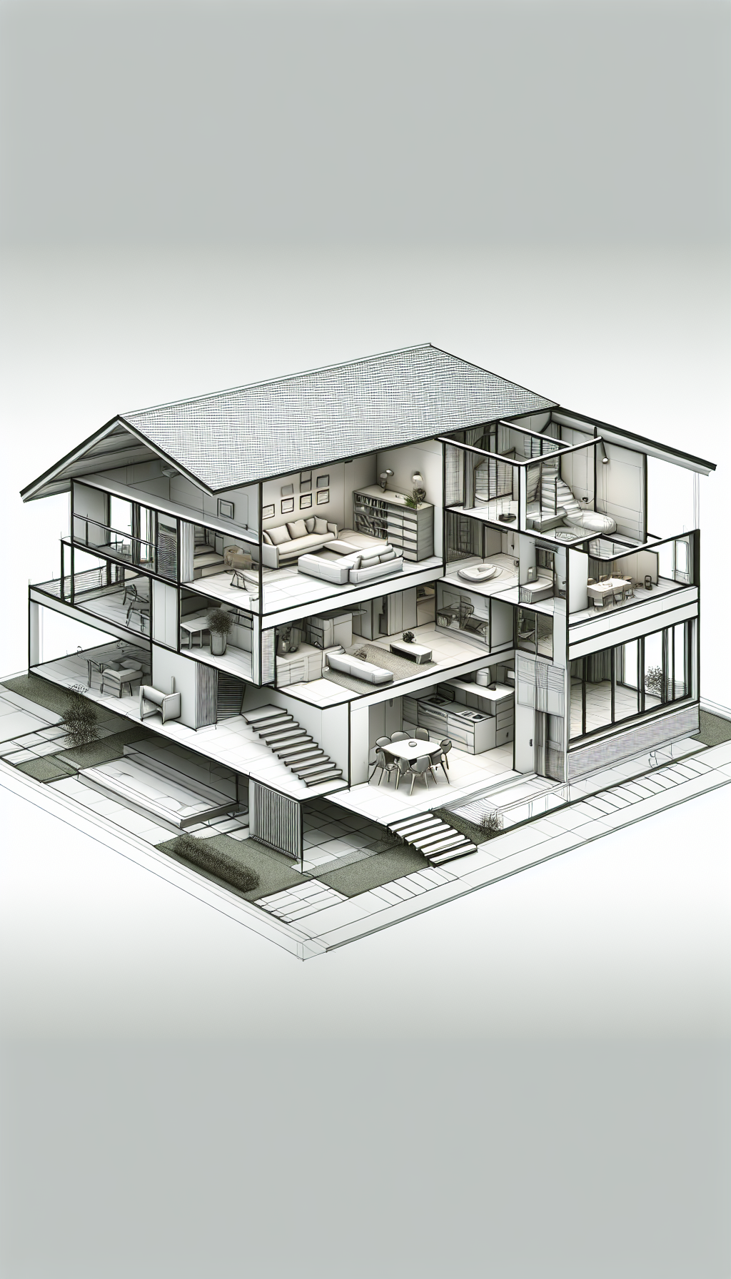 现代简约装修案例实景图全屋空间