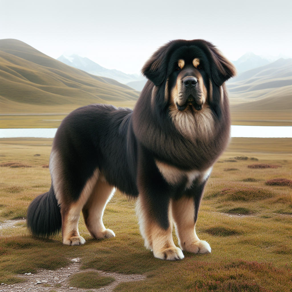 纯种藏獒图片封面，展示头部、耳形和双层被毛