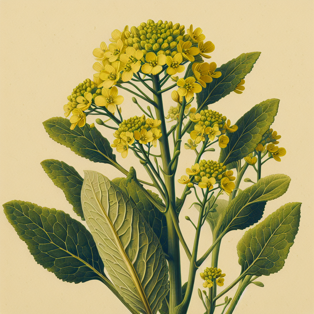 芥菜开花图片显示黄色花瓣特征